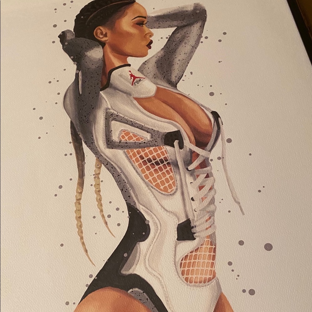Reina Koyano Jordan 4 cement signed print